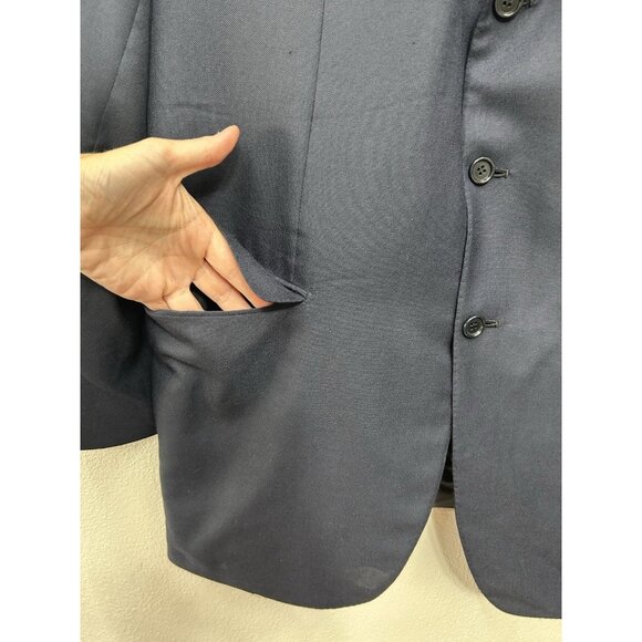 Kiton Napoli 100% Cashmere Mens Blazer Sport Coat Size 52 Drop L7 Navy Blue - Picture 5 of 11